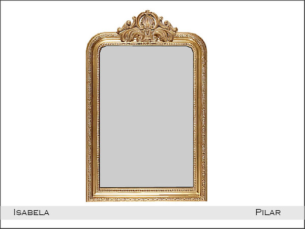 Sims 4 — Pilar Isabela Mirror by Pilar — Elegant classic-style bedroom with bold colors