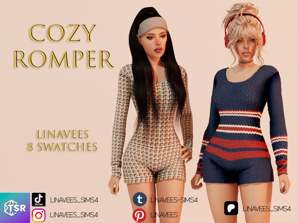 Sims 4 — MAE - COZY ROMPER by linavees — New Mesh