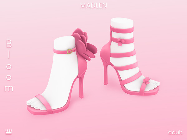 Sims 4 — Bloom Shoes by Madlen — Available in 7 vibrant shades, they're designed to make you feel fabulous and fresh.