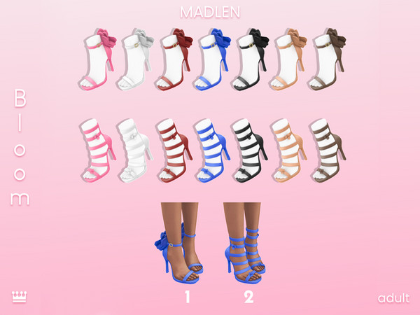 Sims 4 — [Madlen] Bloom Shoes 2 by Madlen — Available in 7 vibrant shades, they're designed to make you feel fabulous and
