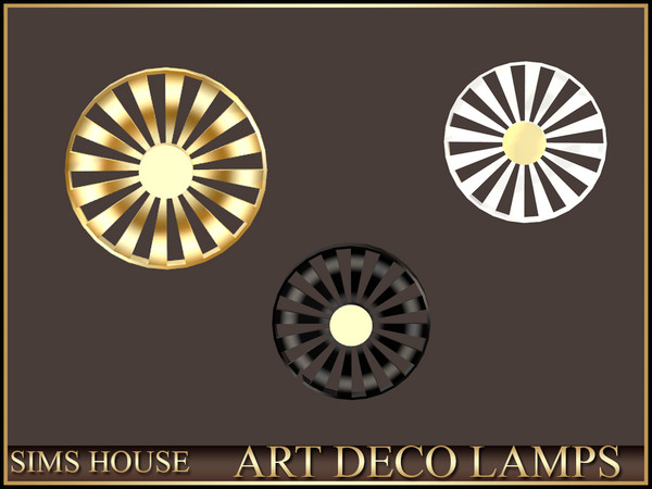 Sims 4 — Sims House ROUND WALL LAMP | ART DECO LAMPS by Sims_House — ART DECO LAMPS