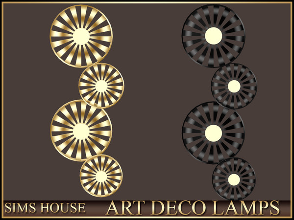 Sims 4 — Sims House LARGE RING WALL LAMP | ART DECO LAMPS by Sims_House — ART DECO LAMPS