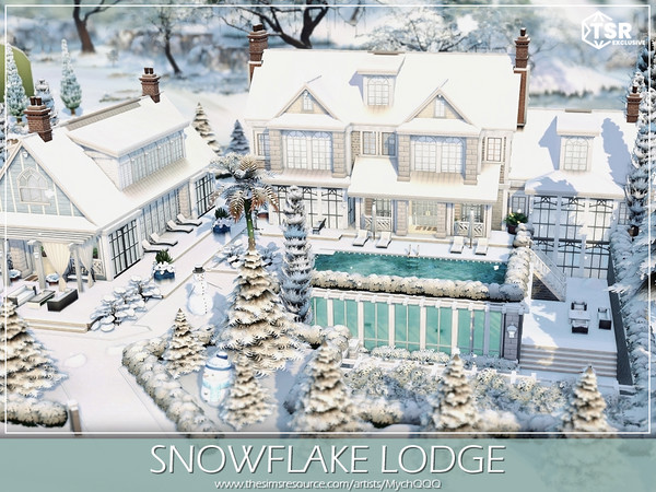 Sims 4 — Snowflake Lodge by MychQQQ — Lot: 50x50