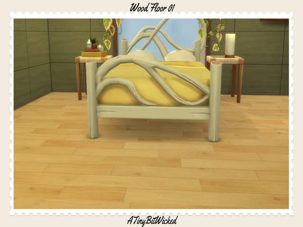 Sims 4 — Wood Floor 01 by ATinyBitWicked — Wood floor that comes in 8 colors!
