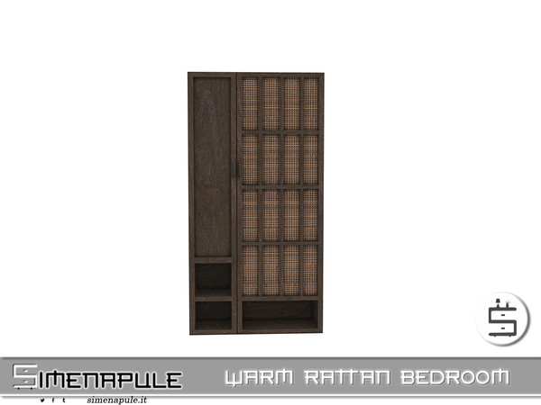 Sims 4 — [SeN4] Warm Rattan Bedroom - Dresser by Simenapule — Simenapule_Warm Rattan Simenapule_Warm Rattan