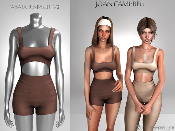 Sims 4 — TABATA JUMPSUIT V2 by Joan_Campbell_Beauty_ — INCLUDES: LONG JUMPSUIT (14 swatches)