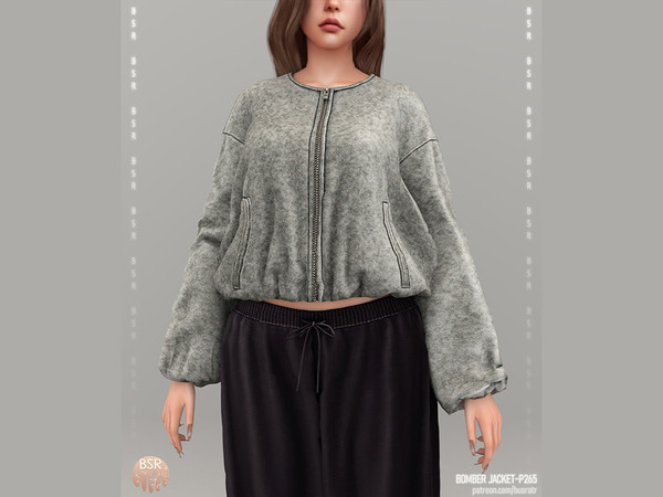 Sims 4 — City Warmth Collection - Bomber Jacket P265 by busra-tr — - Set Inclued : Jacket x2 - Pants - Vest -Skirt - Coat