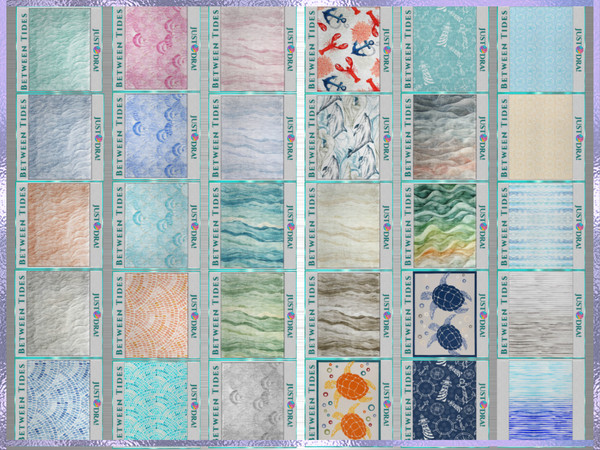 Sims 4 —  by Draven298 — The Between Tides Coastal Rugs Set includes 30 matching designs, each available in round,