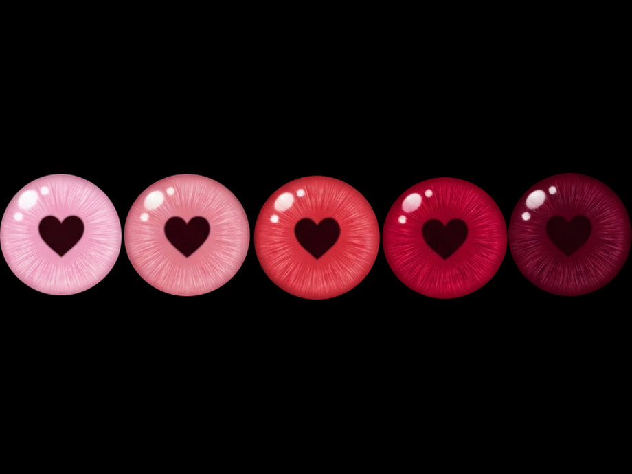 The Sims Resource | Love Eyes - Valentines Day Eye Set