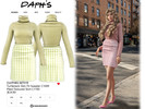 Sims 4 — CLOTHES SET519 by Daph's — A stylish two-piece outfit set featuring a slim fit turtleneck sweater and a plaid