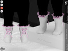 Sims 4 — Socks KP01- Infant by KaTPurpura — High socks with ruffles and a ribbon bow