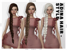 Sims 4 — Adina Long Side Braid Hairstyle by Leah_Lillith — All LODs, Smooth bones, Custom CAS thumbnail, Works with hats.