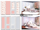 Sims 4 — Lolita Dreams - Wallpaper by marychabb — For short , medium , tall wall Kategory: Wallpaper Walls - 8 colors