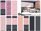 Sims 4 — Veina - Wallpaper by marychabb — For short , medium , tall wall Kategory: Wallpaper Walls - 10 colors