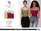 Sims 3 — Bandeau Button Waistcoat by Bill_Sims — This top features a button fastening in a fitted bandeau design! -