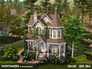 Sims 4 — Northmere (NO CC) by xogerardine — This white Victorian house has 2 bedrooms and a layout that was surprisingly