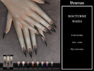 Sims 4 — Nocturne Nails by Venerian by Venerian — 8 swatches Teen to elder Found in the fingernail category Feminine