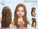 Sims 4 — Isadora Hairstyle Set - Toddler Conversion by simstrouble — A half-up wavy hairstyle. Loose curls cascade down,