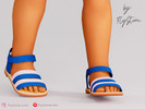 Sims 4 — Toddler Two Tone Leather Sandals by FlyStone — Light and cozy leather sandals