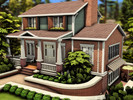 Sims 4 — Suburban Family House (NO CC) by plumbobkingdom — A charming two bedroom house with an exposed brick facade and