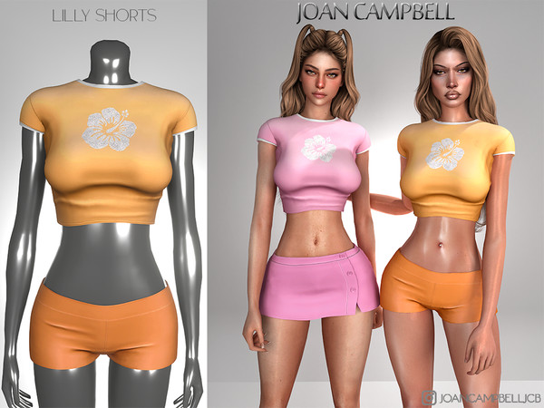 Sims 4 — LILLY SHORTS by Joan_Campbell_Beauty_ — INCLUDES: SHORTS (14 swatches)