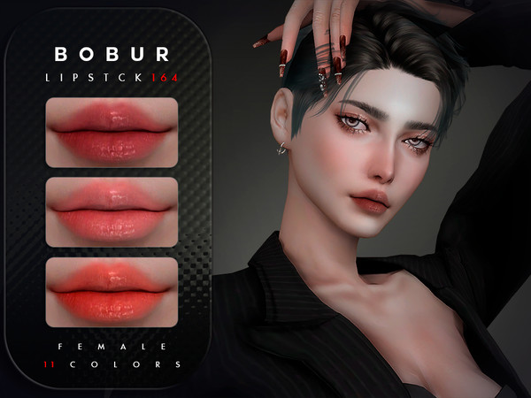 Sims 4 — Semi-matte lipstick by Bobur2 — Semi-matte lipstick for female