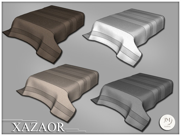 Sims 4 — Jomsims Xazaor blanket1 by jomsims — Xazaor is a modern and elegant bedroom set for your Sims.