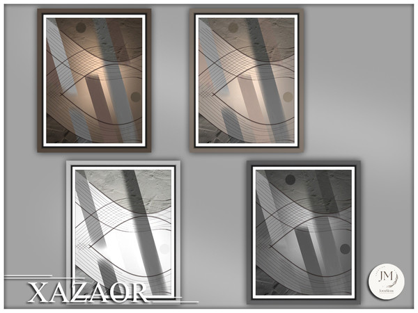 Sims 4 — Jomsims Xazaor wall painting big by jomsims — Xazaor is a modern and elegant bedroom set for your Sims.