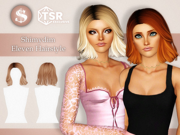 Sims 3 — Eleven Hairstyle - All Ages by Shimydimsims — Hi I hope you will like this hair, it's a curled bob hairstyle