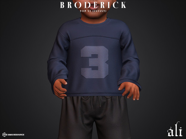 Sims 4 — BRODERICK top v2 (infant) by ali1 — 3 Piece Set including: Long Sleeve T-Shirt, Short Sleeve T-Shirt and Shorts