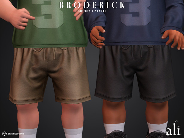 Sims 4 — BRODERICK shorts (infant) by ali1 — 3 Piece Set including: Long Sleeve T-Shirt, Short Sleeve T-Shirt and Shorts