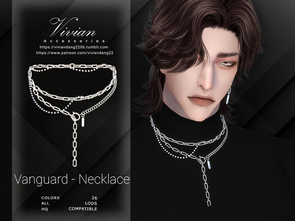 Sims 4 — Vanguard - Necklace by VivianDang — - All new meshes