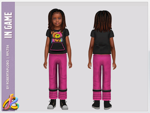 Sims 4 — Bottom 338  - Child by RobertaPLobo — Vivid Bear Outfit- 338 SET