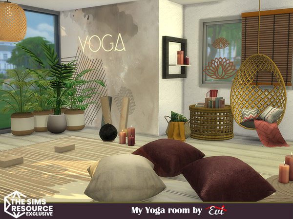 Sims 4 — My Yoga room by evi — A place to relax, medidate and even read in peace. Enjoy!