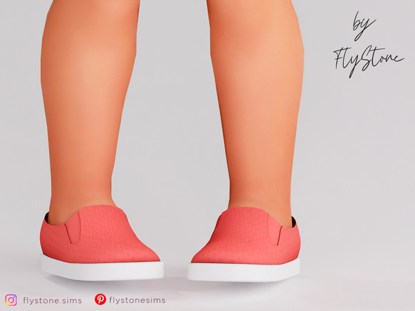 Sims 4 — Toddler Woven Leather SlipOns by FlyStone — Comfortable sport style SlipOns for everyday