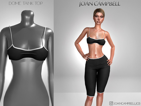 Sims 4 — DOME TANK TOP by Joan_Campbell_Beauty_ — INCLUDES: TANK TOP (9 swatches)