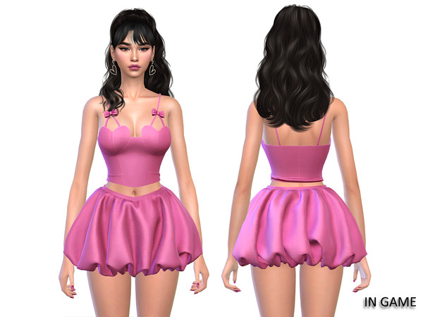 Sims 4 — (Wisteria) Loveblush Set - Blouse by WisteriaSims — for woman - teen to elder