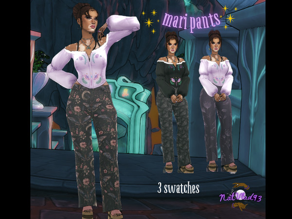 Sims 4 — [NatVlad93] whims-rose-top by NatVlad93 — a whimsigoth inspired set, bgc recolors