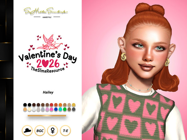 Sims 4 — Hailey Hairstyle by sehablasimlish — Hope you like it and enjoy it. Maxis Match