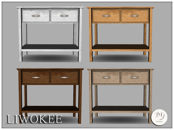 Sims 4 — Jomsims liwokee furniture1 by jomsims — Liwokee is a warm and modern entryway set for your Sims.