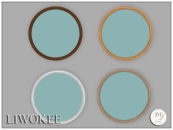 Sims 4 — Jomsims liwokee wall mirror by jomsims — Liwokee is a warm and modern entryway set for your Sims.