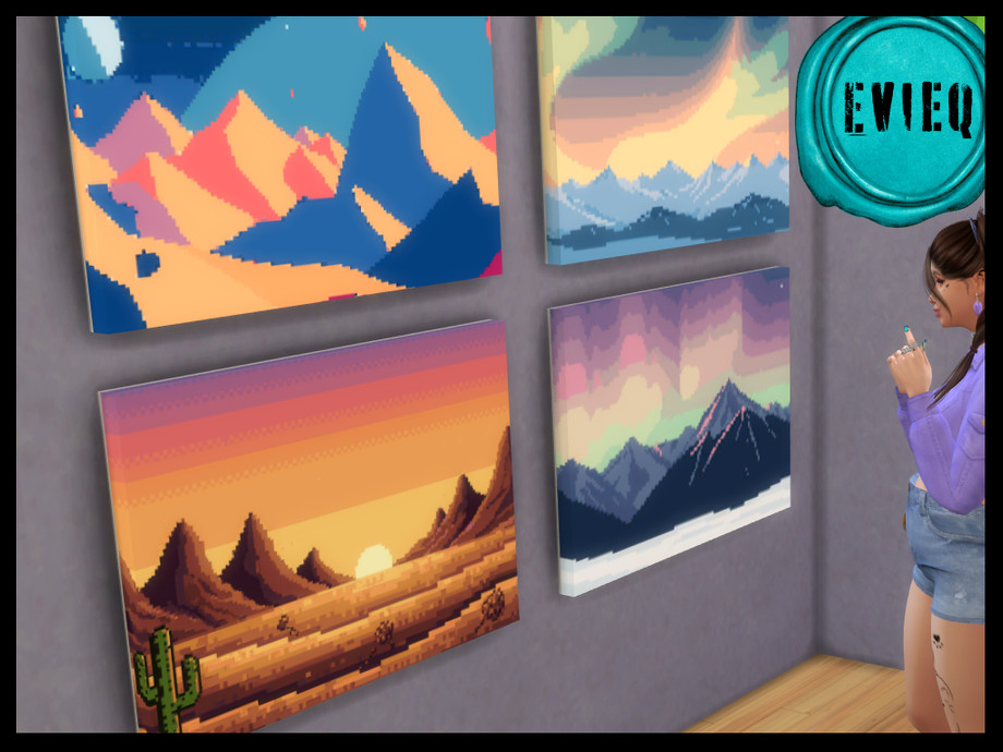 Sims Pixel The Sims Resource | Pixel Landscape Paintings