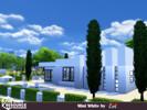 Sims 4 — Mini White by evi — A minimal 2 bedroom house with a pool.