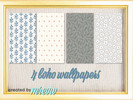 Sims 4 — Mreow Boho Wallpapers by mreow — Set of 4 boho wallpapers by Mreow