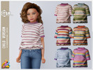 Sims 4 — 339 - unisex CHILD Top - Vintage Stripe T-Shirt by RobertaPLobo — Vintage Stripe T-Shirt 339