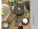 Sims 4 — Artisan Set by kerriganhouse — A small set of pottery and other artisanal clutter decor.