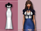 Sims 4 — Dress with transparent blouse by Mona — -New mesh-