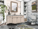 Sims 4 — Teva - Bathroom by Rirann — Teva is a cozy bathroom in green, grey, light brown and white colors