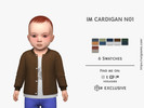 Sims 4 — IM CARDIGAN N01 by David_Mtv2 — For infant only; 6 swatches; HQ compatible.