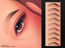 Sims 4 — Bare Shape Brows N175 V1 by cosimetic — A softly shaped brow style with fine and controlled hair strokes. Light,